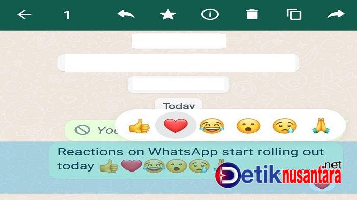 FITUR Baru Di WhatsApp, Berikut Cara React Chat Di WhatsApp Dengan Menggunakan 6 Emoji