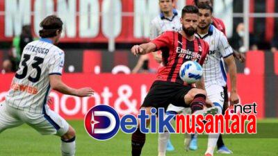 Hasil Pertandingan AC Milan Vs Atalanta Babak I Liga Italia: Skor 0-0, Tuah Sakti Giroud Di San Siro Macet