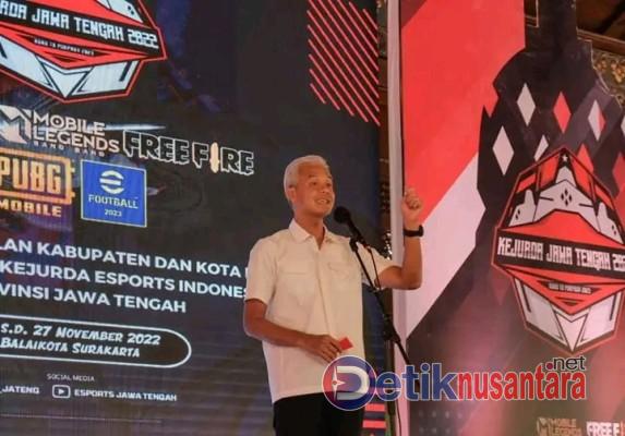 Ganjar Pranowo Buka Kejurda E-Sports Jawa Tengah