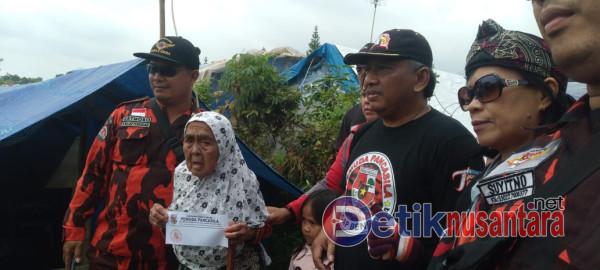Datangi Lokasi Gempa, PAC Pemuda Pancasila Purwokerto Utara Kembali Salurkan Bantuan untuk Korban Gempa Cianjur