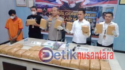 Satres Narkoba Polrestabes Palembang Amankan 30 kg Ganja dari Medan
